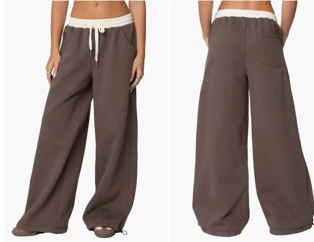 EDIKTED Mikki Wide Leg Sweatpants Size XS
